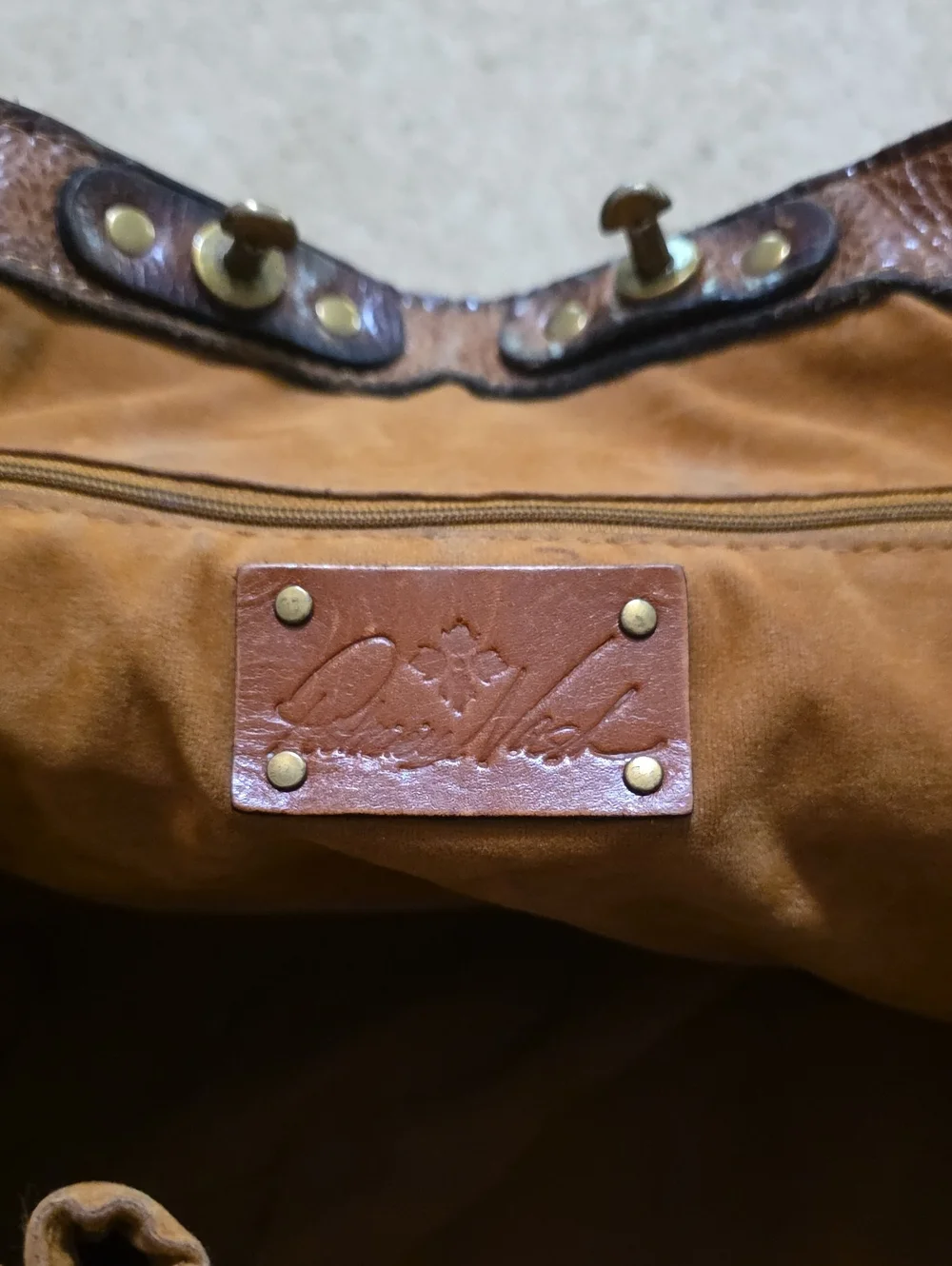 Vintage Patricia Nash Brown Leather Classic Carryall